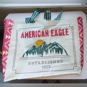Large American eagle reusable tote bag